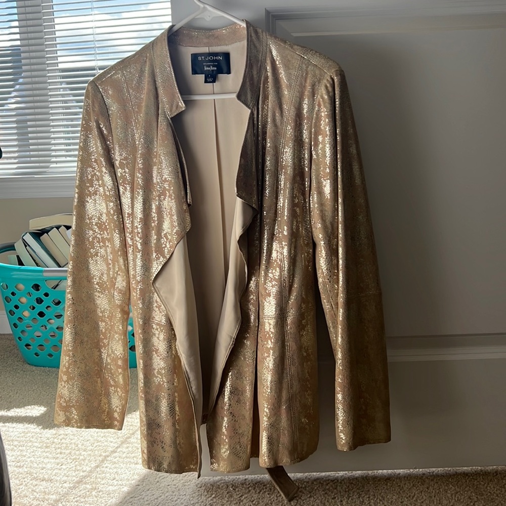 Stunning St. John Leather Blazer 😍, Never Worn!